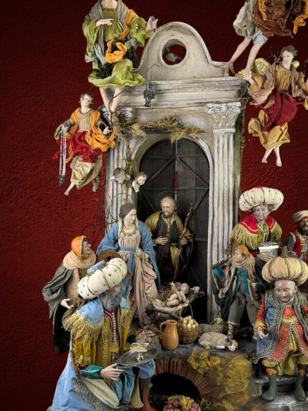 Presepe Napoletano completo 73x40x100cm - immagine 11