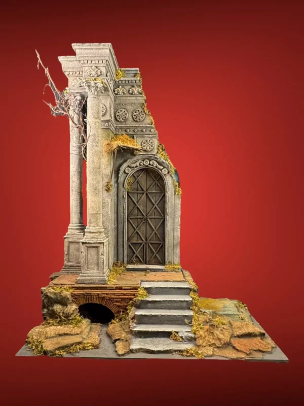 Scoglio presepe completo 60 cm x 95 cm - 130 cm altezza