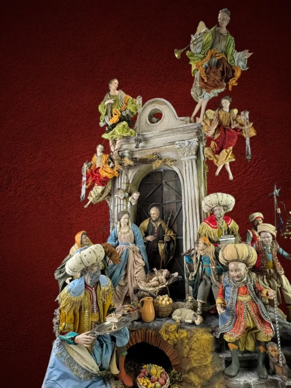 Presepe Napoletano completo 73x40x100cm - immagine 3