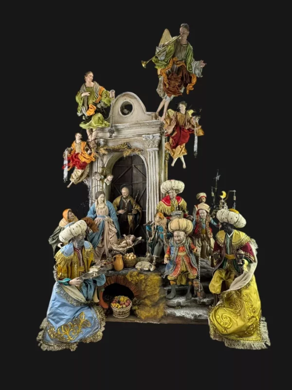 Presepe Napoletano completo 73x40x100cm - immagine 6