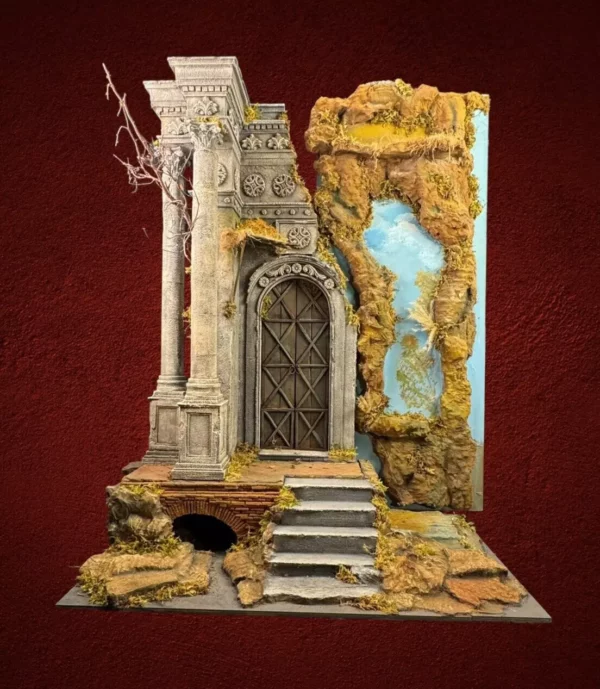Scoglio presepe completo 60 cm x 95 cm - 130 cm altezza - immagine 6