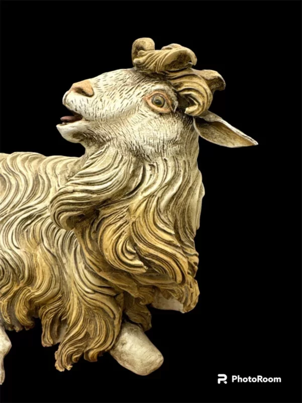 Pecora Animale Da cortile Presepe Napoletano Scena Campestre 19x13Cm cm argilla - immagine 3