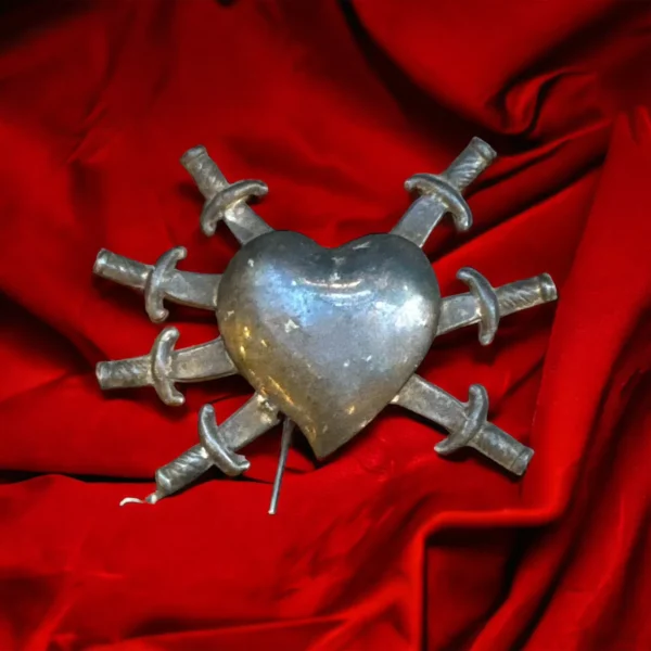 Cuore con sette spade dolori 7x5 cm