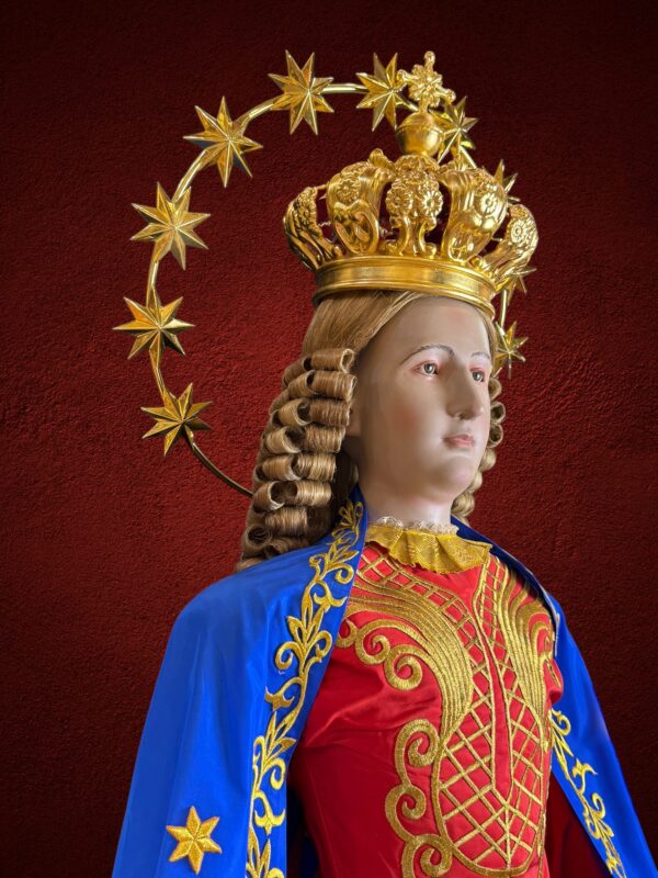 Madonna Del Carmine 190 cm statua processionale - immagine 7