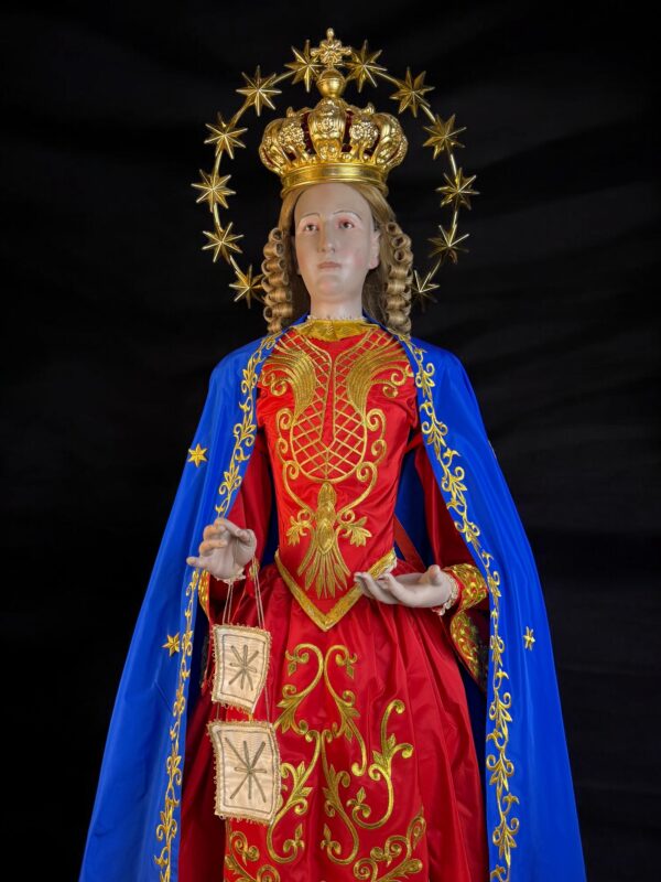 Madonna Del Carmine 190 cm statua processionale - immagine 4