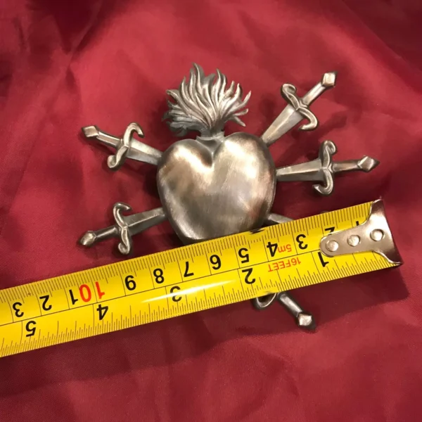 Cuore sette dolori Addolorata Dolosa  9,5x11cm - immagine 2