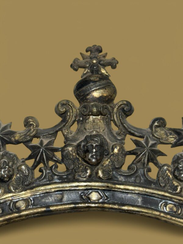 Coppia corone diademi  per quadri sacri Madonna del Carmine argento - immagine 7