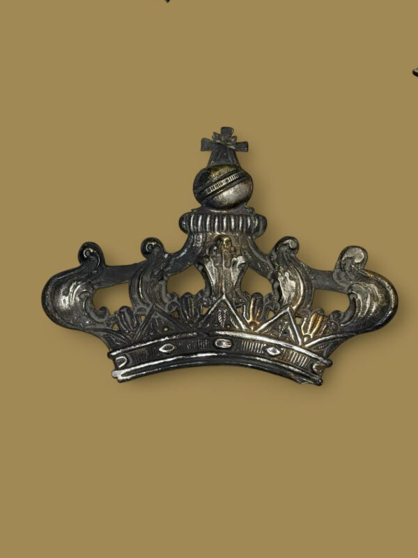 Coppia corone diademi  per quadri sacri Madonna del Carmine argento - immagine 11