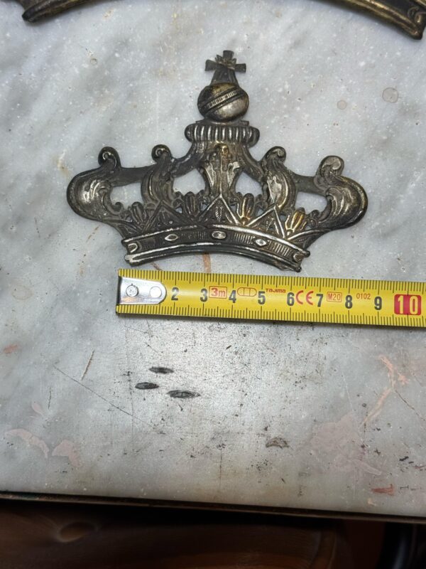 Coppia corone diademi  per quadri sacri Madonna del Carmine argento - immagine 3
