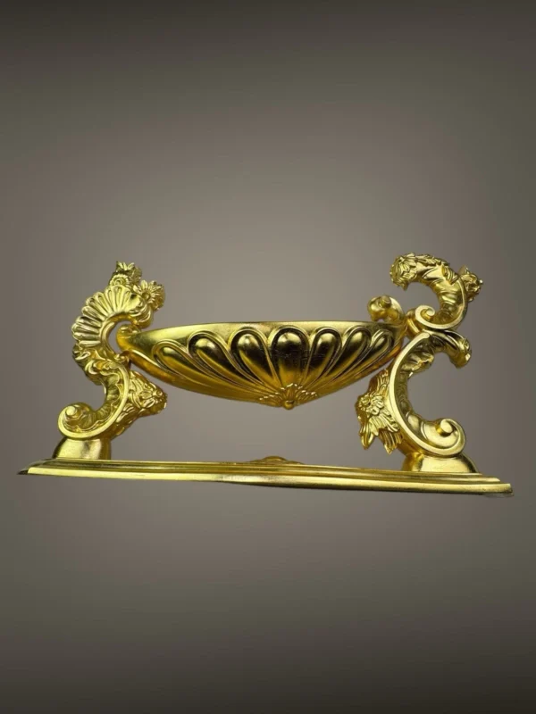 Culla per Bambino Gesù divino infante Foglia Oro IHS 58x15cm - immagine 4