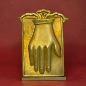 Ex voto vintage Mano love sacro tattoo 6x10 color ottone